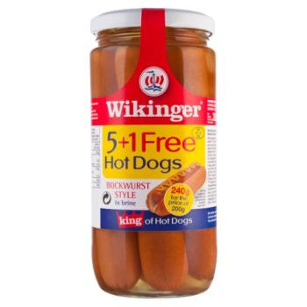 Wikinger 6 Hot Dogs In Brine Jar 345g