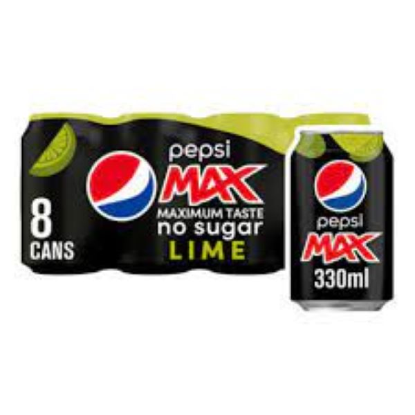 Pepsi Max Lime 8 x 330ml