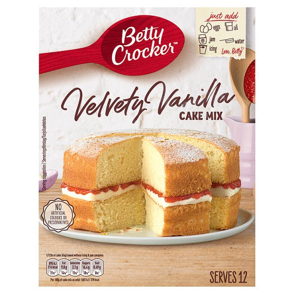 Betty Crocker Velvety Vanilla Food Cake Mix 425G
