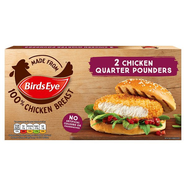 Birds Eye Chicken Quarter Pounders 2PK