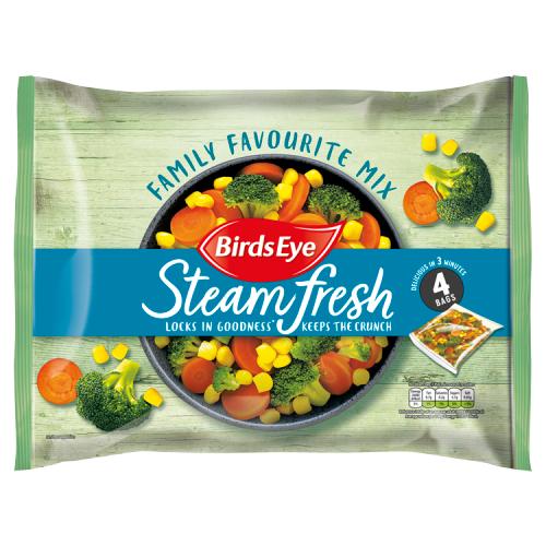 Birds Eye Steam Bags Family Favourite Mix 4 pk