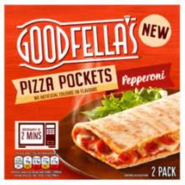 Goodfella Pepperoni & Cheese Piz Pockets 2 Pk250g
