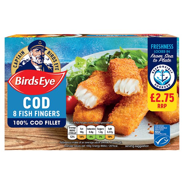 Birds Eye 8 Cod Fish Fingers PM2.99