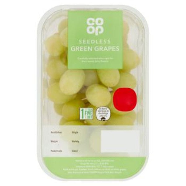 Co Op White Seedless Grapes 500g