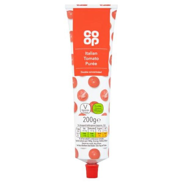 Co Op Double Concentrate Tomato Puree Tube 200g.