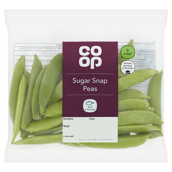 Co Op Trimmed Sugar Snap Peas 150G