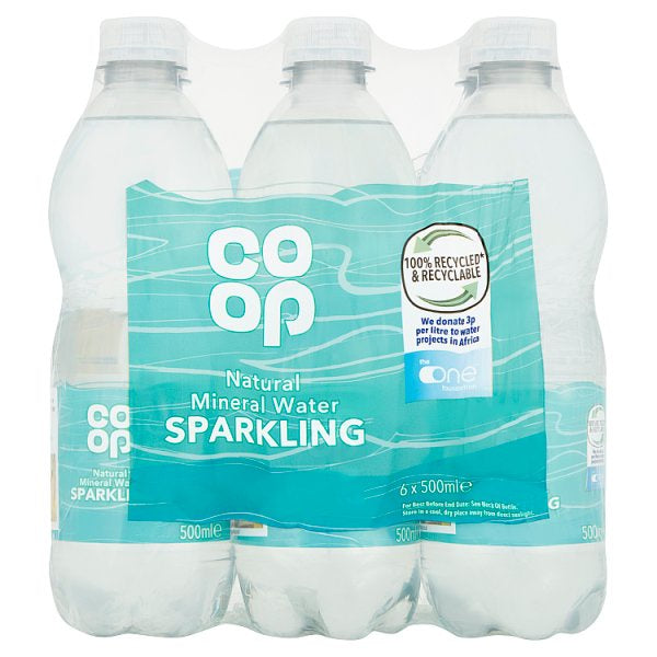 Co Op Fairbourne Springs Sparkling Mineral Water 6X500ML