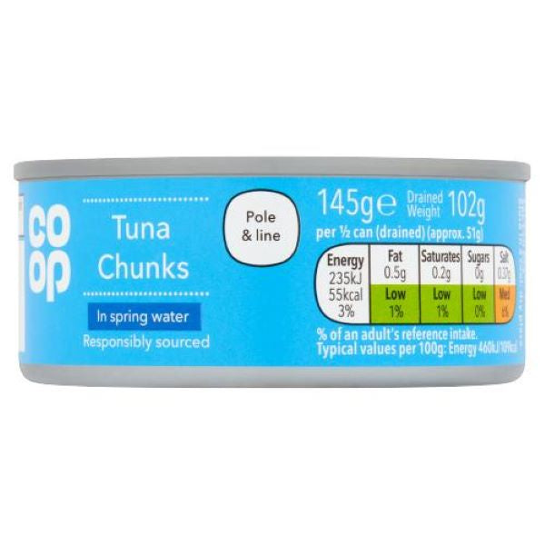 Co op Tuna Chunks in Spring Water 145g