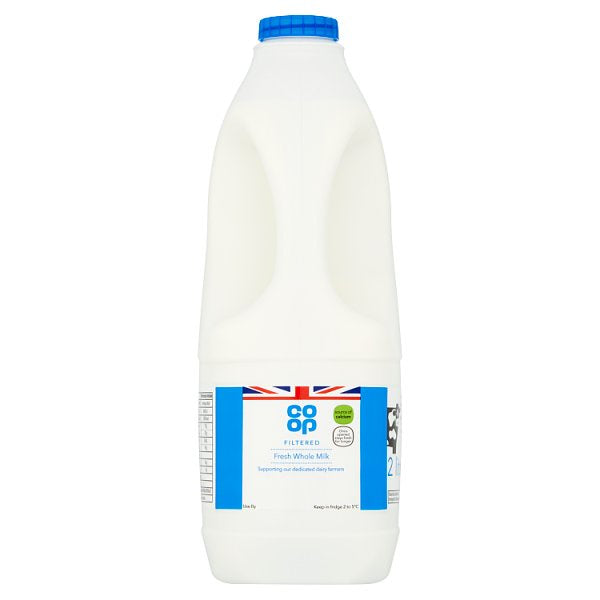 Co Op Filtered Fresh Whole Milk 2 ltr