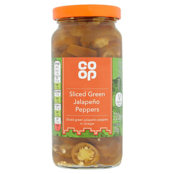 Co Op Sliced Green Jalapeno Peppers 230g