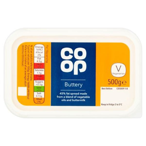 Co Op Buttery 500g
