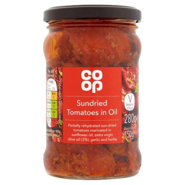 Co Op Sundried Tomatoes In Sunflower Oil 280g