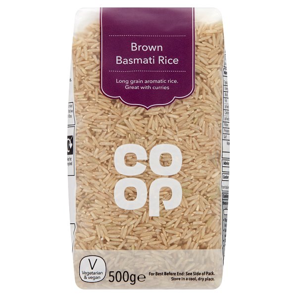 Co Op Wholegrain Brown Basmati Rice 500G
