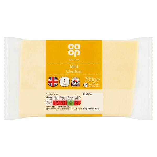 Co Op British Mild Cheddar 700g