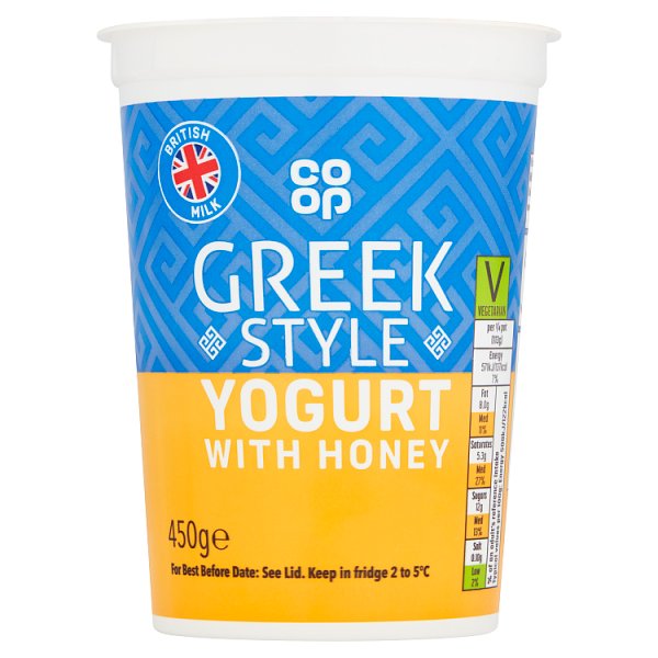 Co Op Greek Style Honey Yogurt 450g