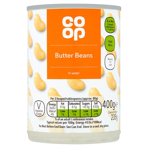 Coop Butter Beans in Water 400g