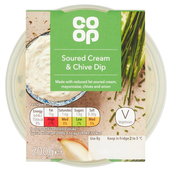 Co Op Soured Cream & Chive Dip 200g