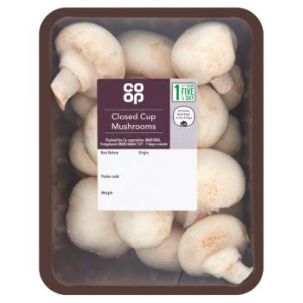 Co Op Closed Cup Mushrooms 300G