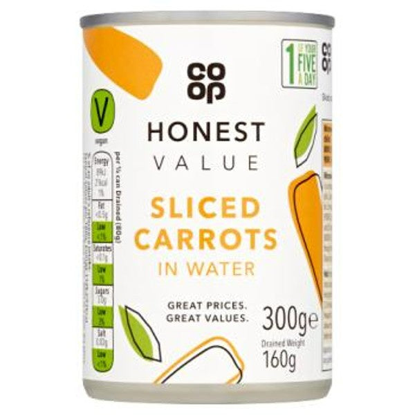 Co op Honest Value Sliced Carrots 300g