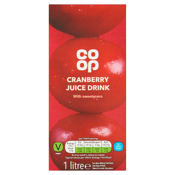 Co Op NAS Cranberry Juice Drink 1L