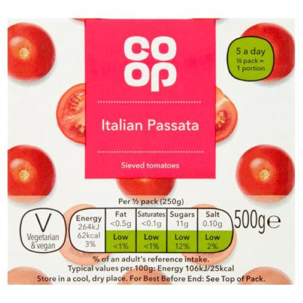 Co Op Passata 500G