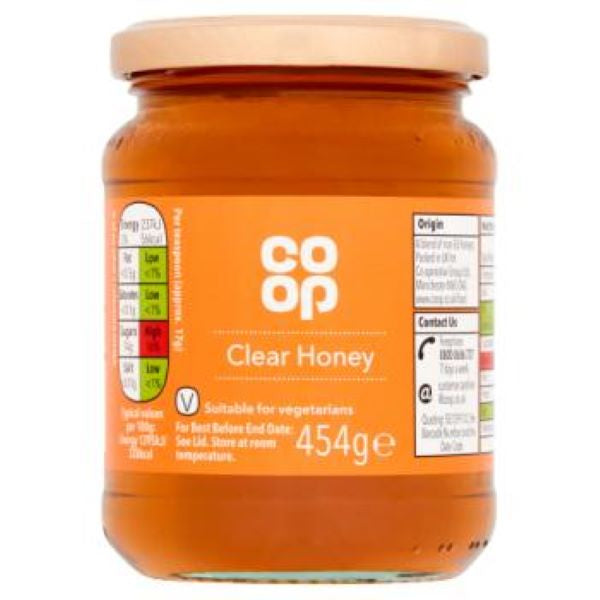 Co Op Clear Honey 454G