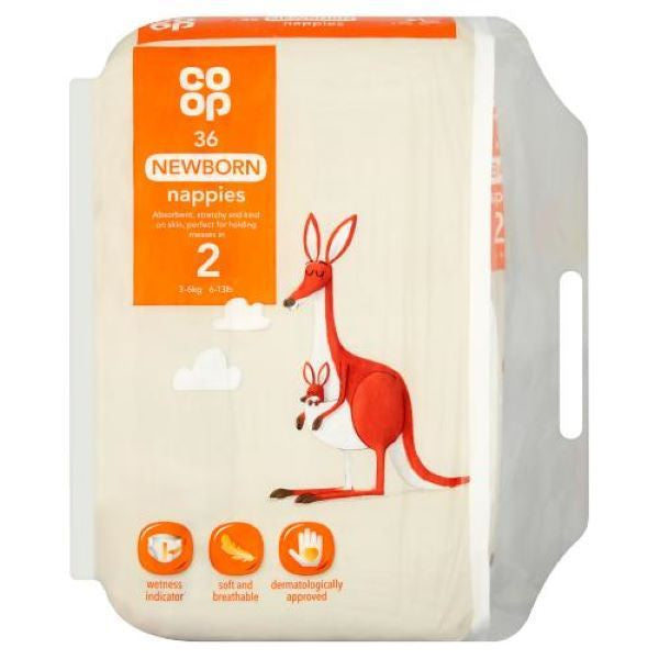 Co Op Nappies Mini Size 2 x36