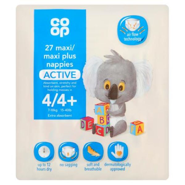 Co Op Nappies Maxi Size 4 x27