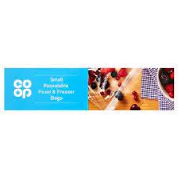 Co Op Small Resealable Food Bags 25PK