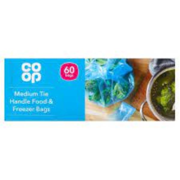 Co Op Medium Food Bags 60PK