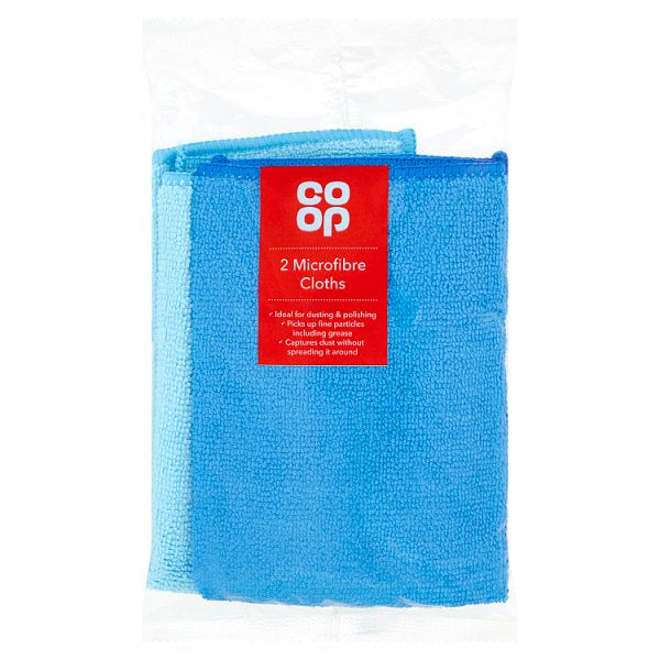 Co Op Microfibre Cloths 2PK