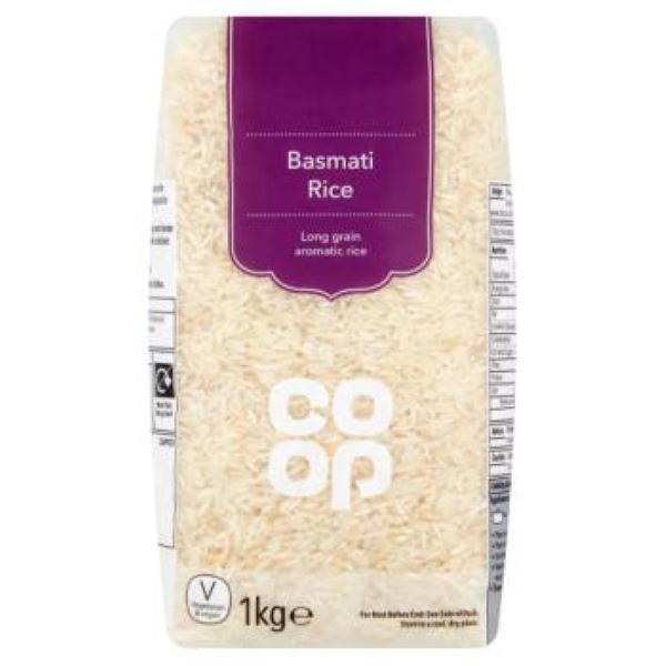 Co Op Basmati Rice 1kg.