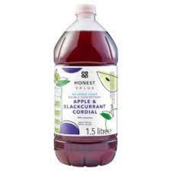 Co-op HV Apple & Blackcurrant Cordial 1.5L