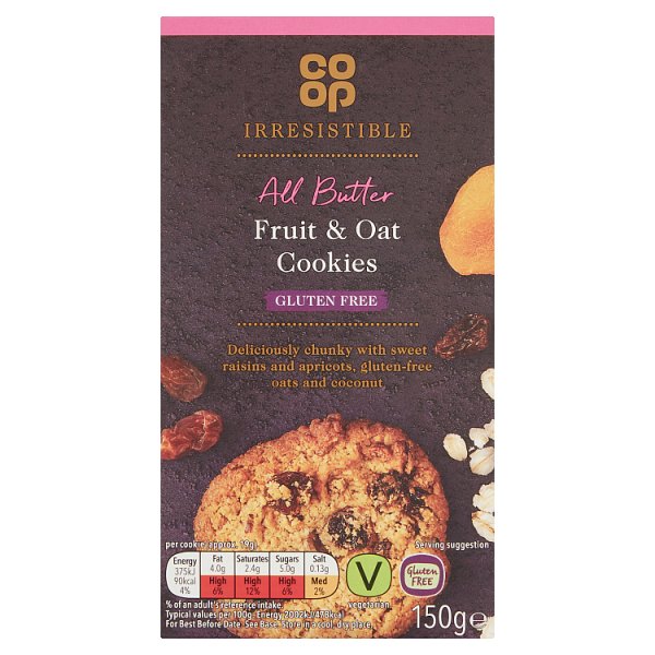 Co Op Free From Irresistible Fruit & Oat Biscuit 150g