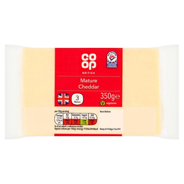 Co Op British Mature White Cheddar 240g