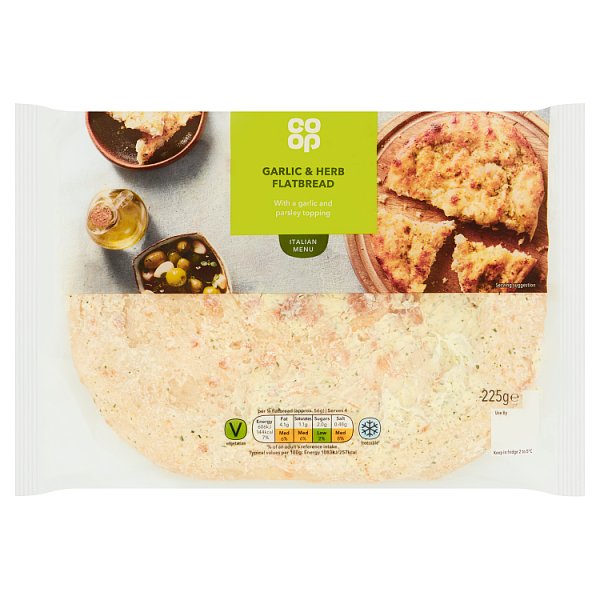 Co Op Garlic & Herb Flat Bread