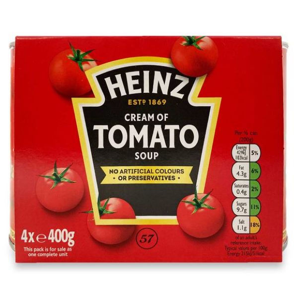 Heinz Cream of Tomato Soup 400g 4pk