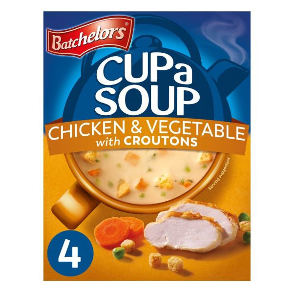 Batchelors Cup a Soup Chicken & Vegetable w Croutons 4pack