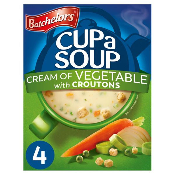 Batchelors Cream Of Vegetable Soup With Croutons 4pack