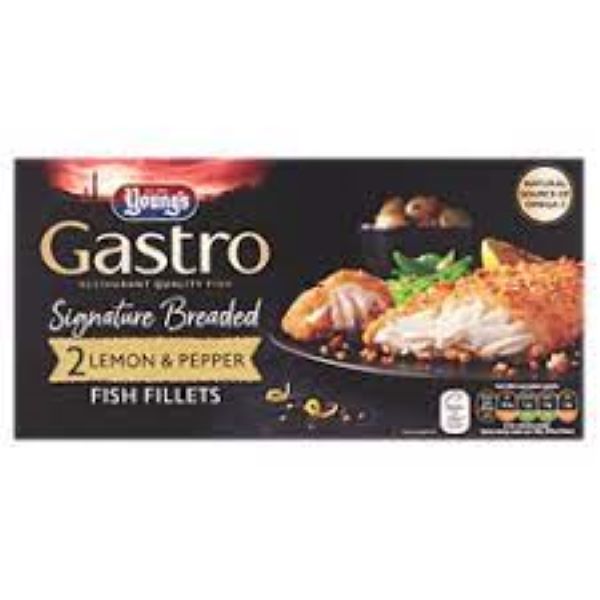 Youngs Gastro 2 Lemon Pepper Breaded Fish Fillets