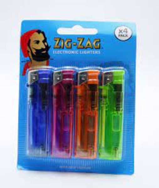 Zig Zag Electronic Lighters 4pack