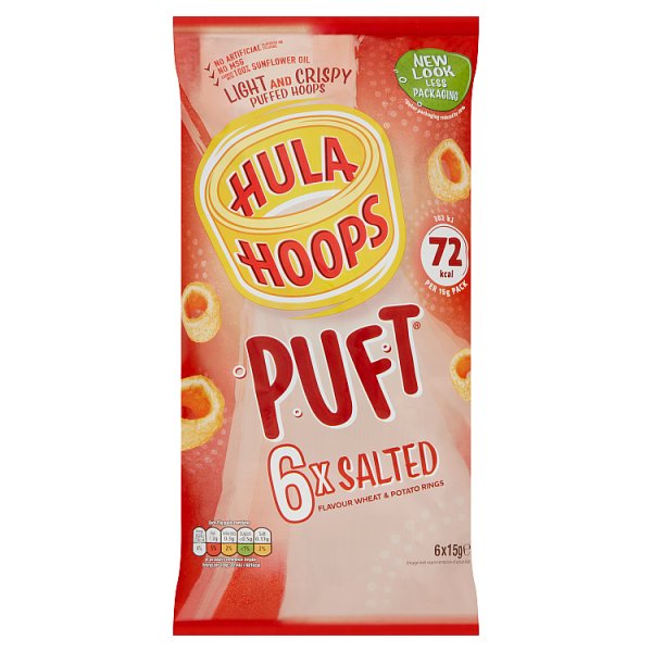 Hula Hoops Puft Salted 6X15G