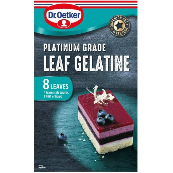 DR OETKER PLATINUM GRADE LEAF GELATINE