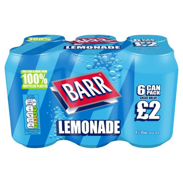 Barr Lemonade cans 6x330ml PMP2.29