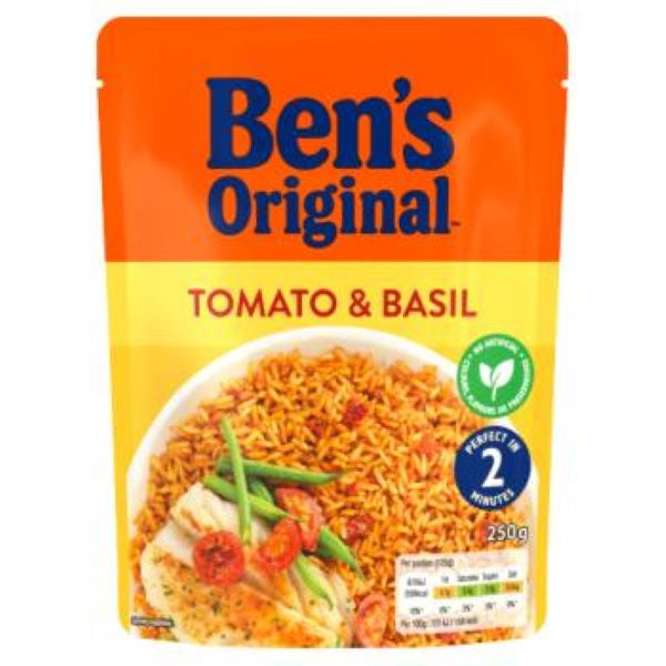 Ben's Original Tomato & Basil Micro Rice Pouch 250g