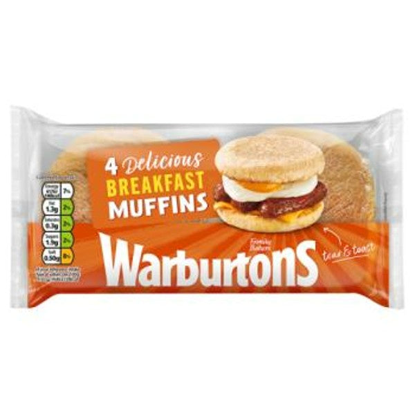 Warburtons Breakfast Toasting Muffins 4 Pack