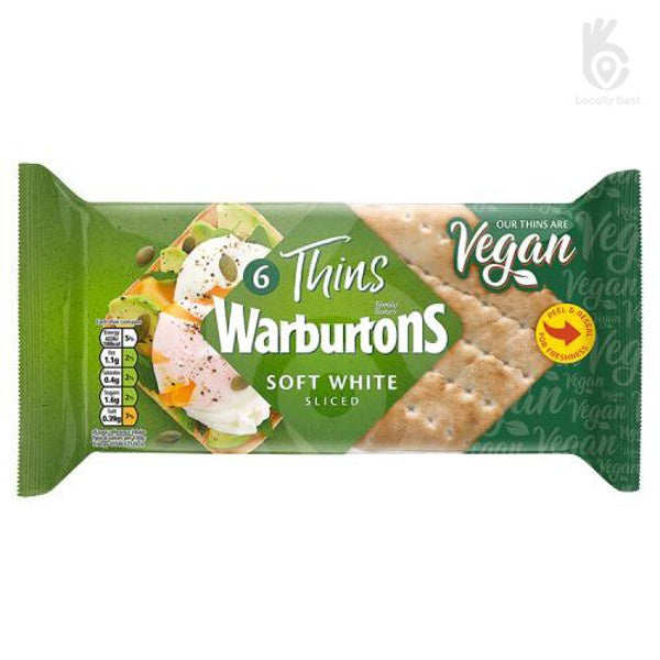 Warburtons White Sandwich Thins 6 Pack