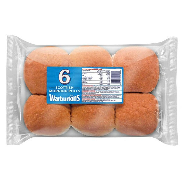 Warburtons Scotch morning rolls 6 pack