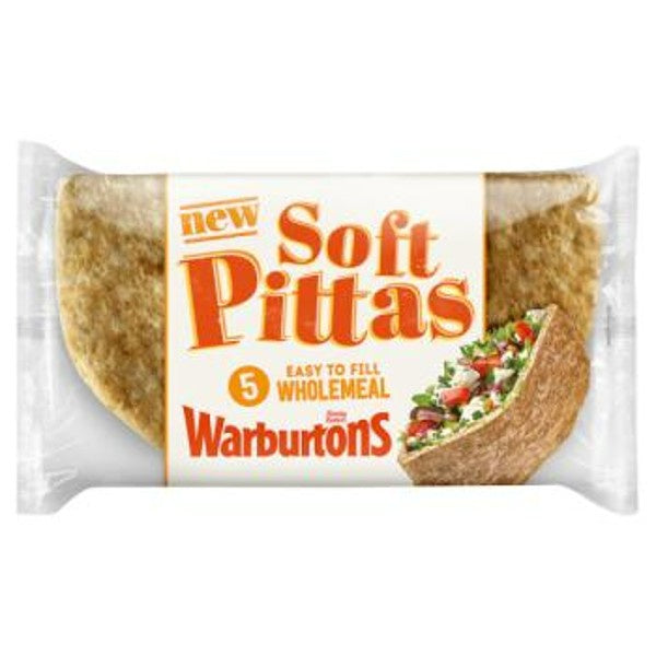 Warburtons wholemeal soft pittas 4pack
