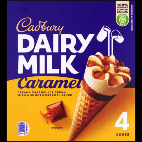 Cadbury Dairy Milk Caramel Ice Cream Cones PMP2.50x4